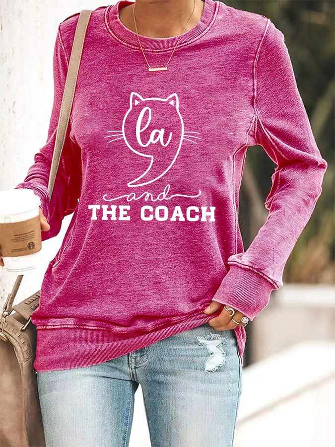Women's 'La and The Coach' printed sweatshirt