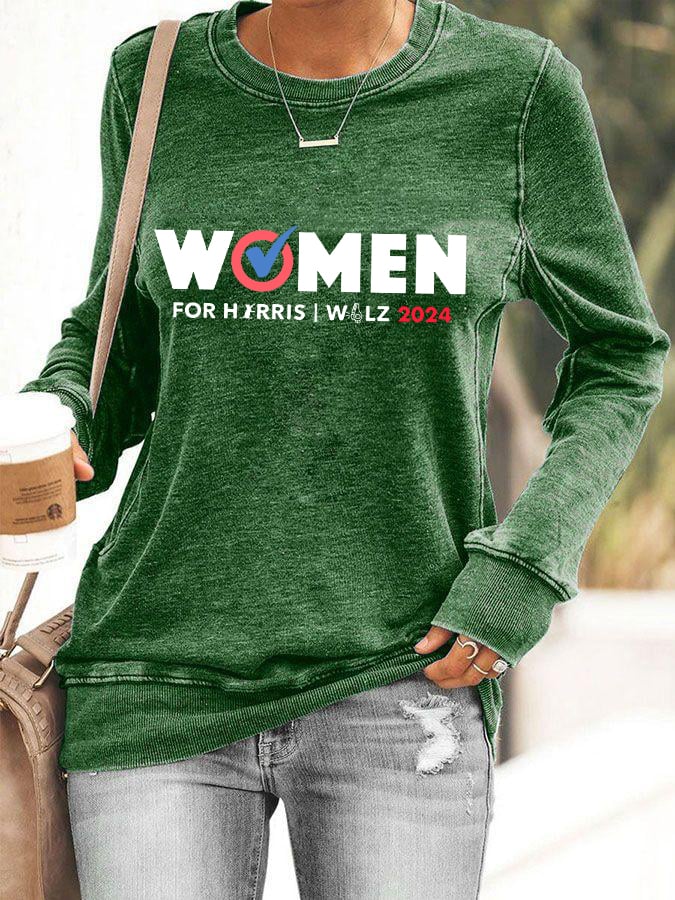 Women's woman for 2024 printed sweatshirt