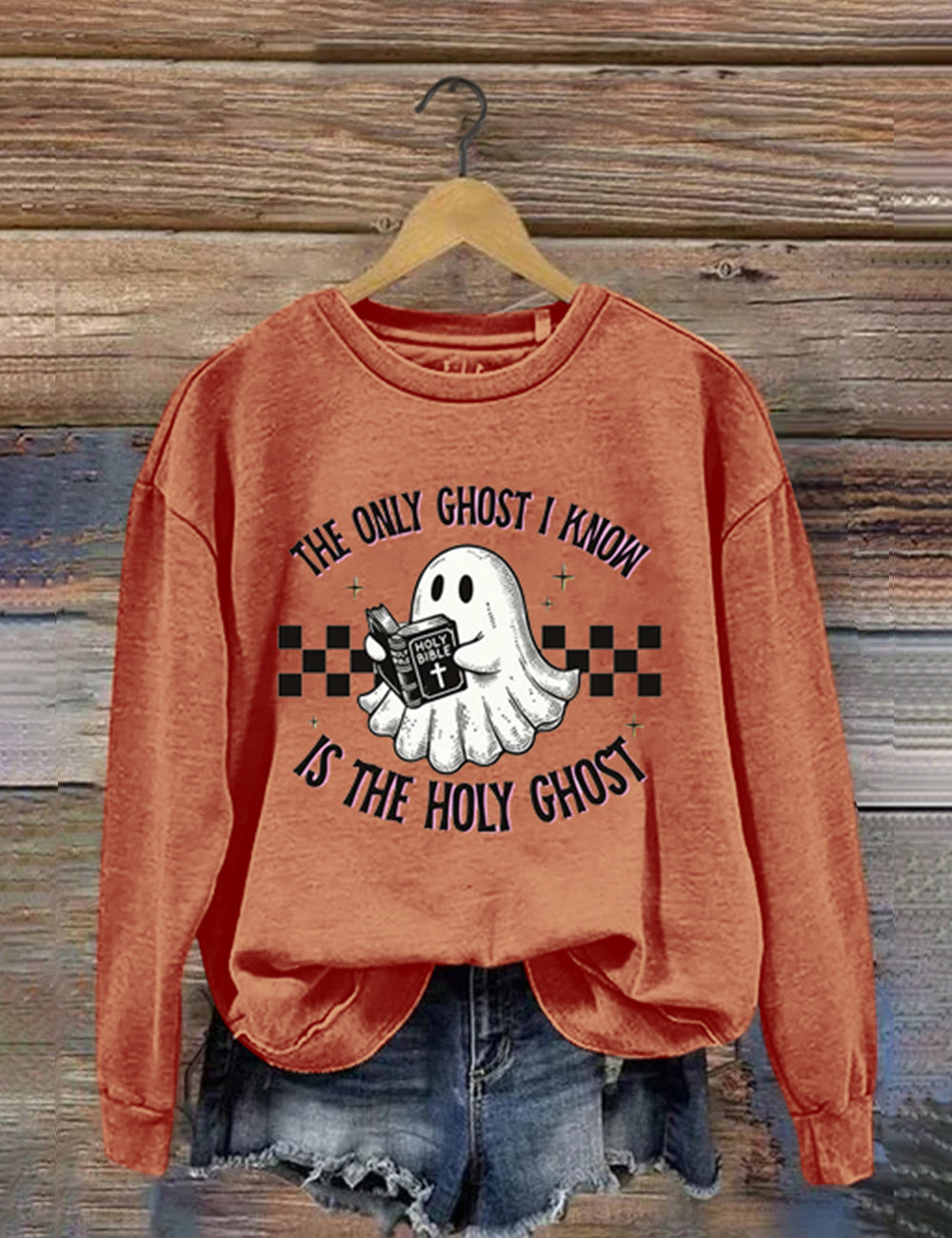 Women's The Only Ghost I Know Is The Holy Ghost Print Shirt