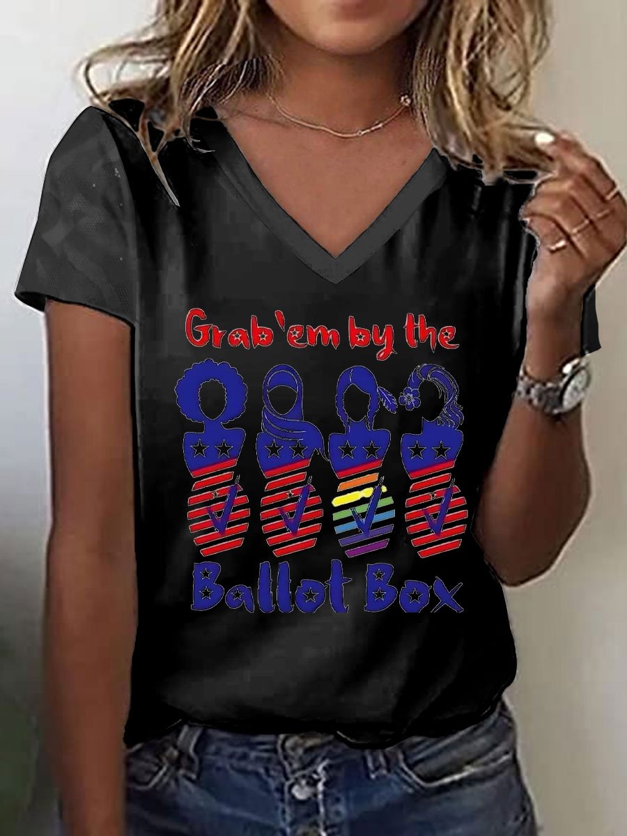 Women's Grab'em By The Ballot Box Print T-Shirt