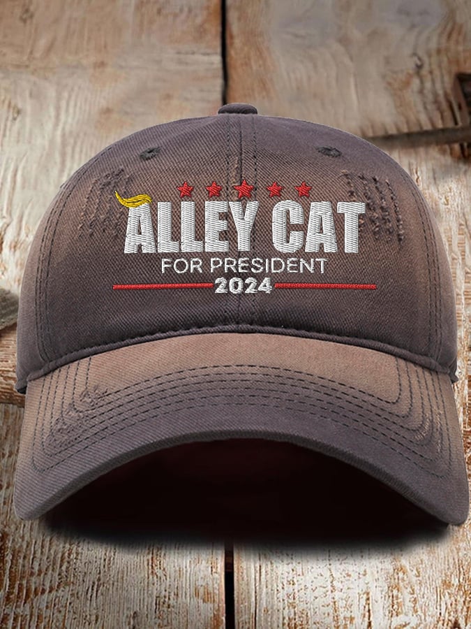 Alley Cat For President Baseball Cap