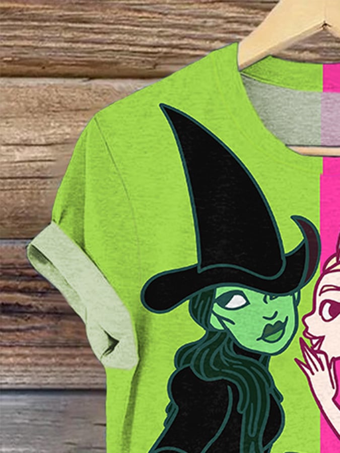 Retro Halloween Wicked Print T-Shirt