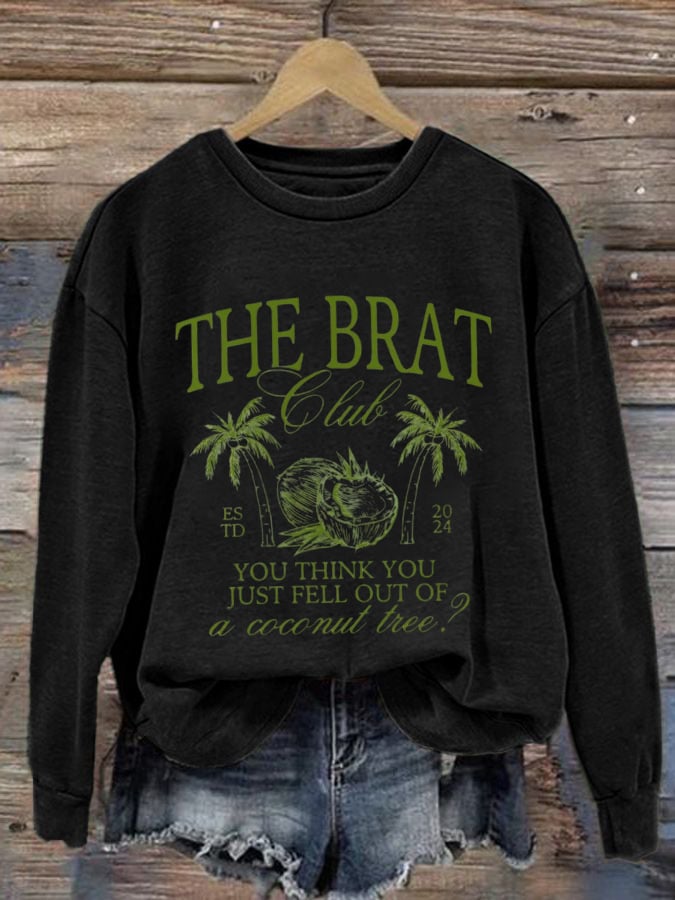 Women's Coconut Club Print Sweatshirt