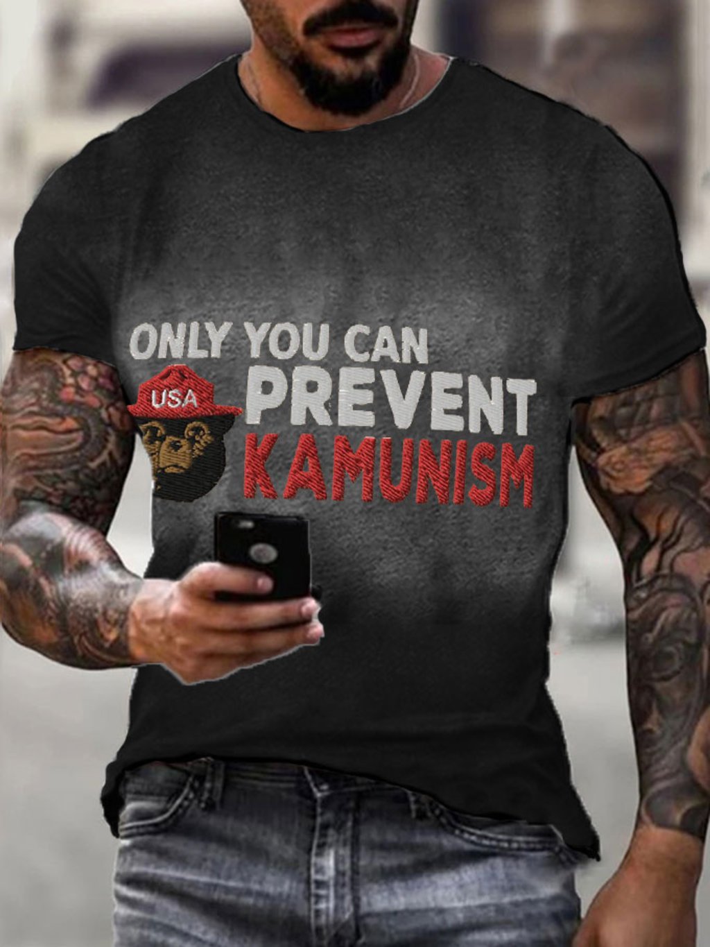 Men's Only You Can Prevent Kamunism Print T-Shirt