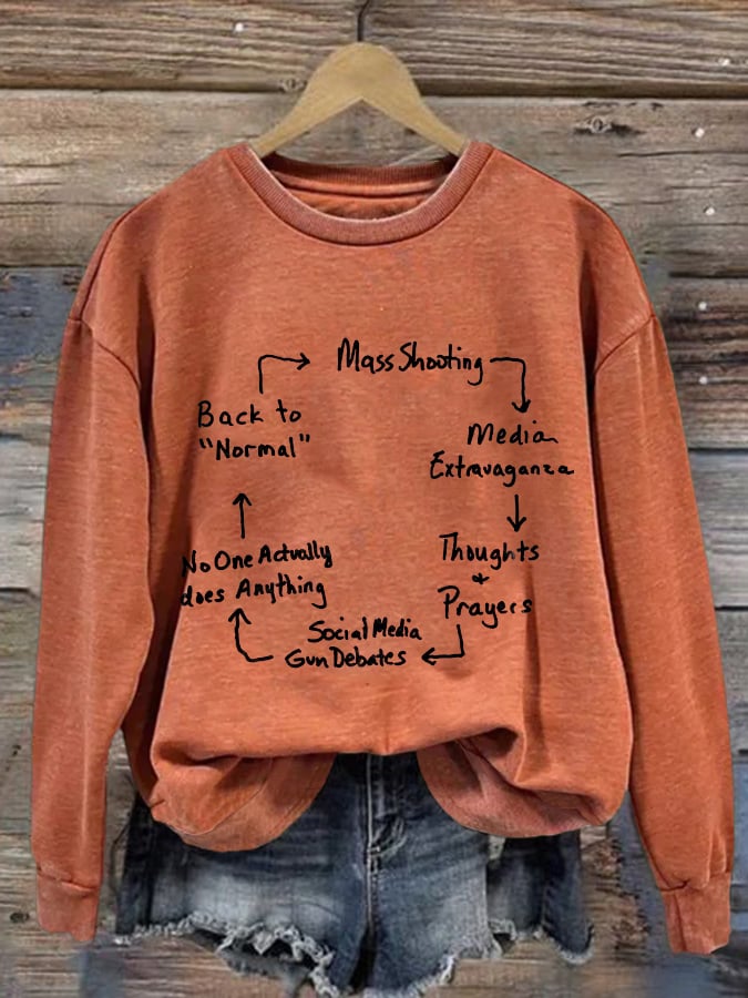 Retro Cycle Continues Print Sweatshirt