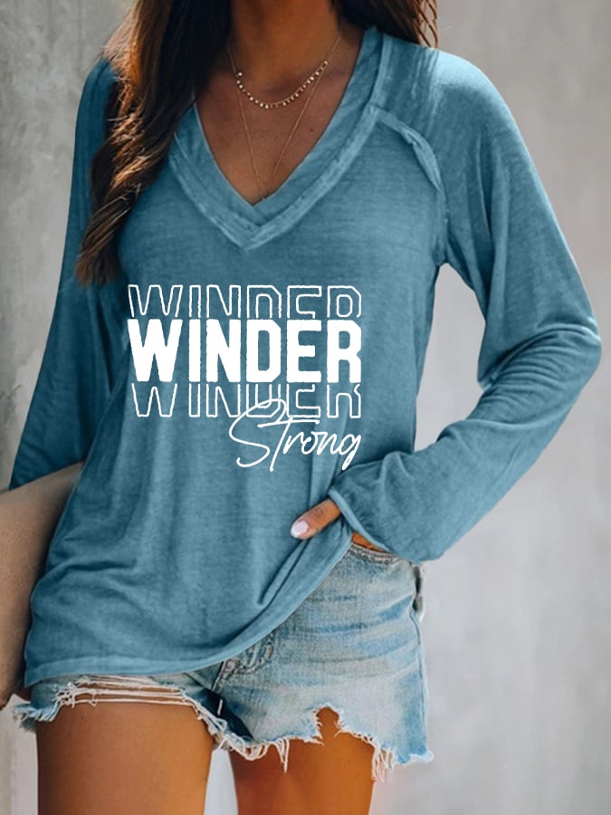 Women's Winder Strong Printed Long Sleeve T-Shirt
