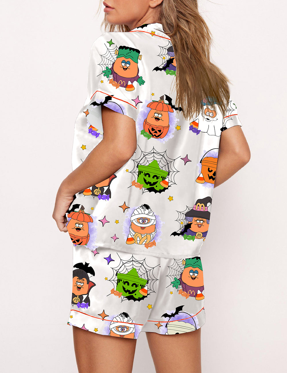 Women's 90's Nostalgic Halloween Nugs Print Pajama Set