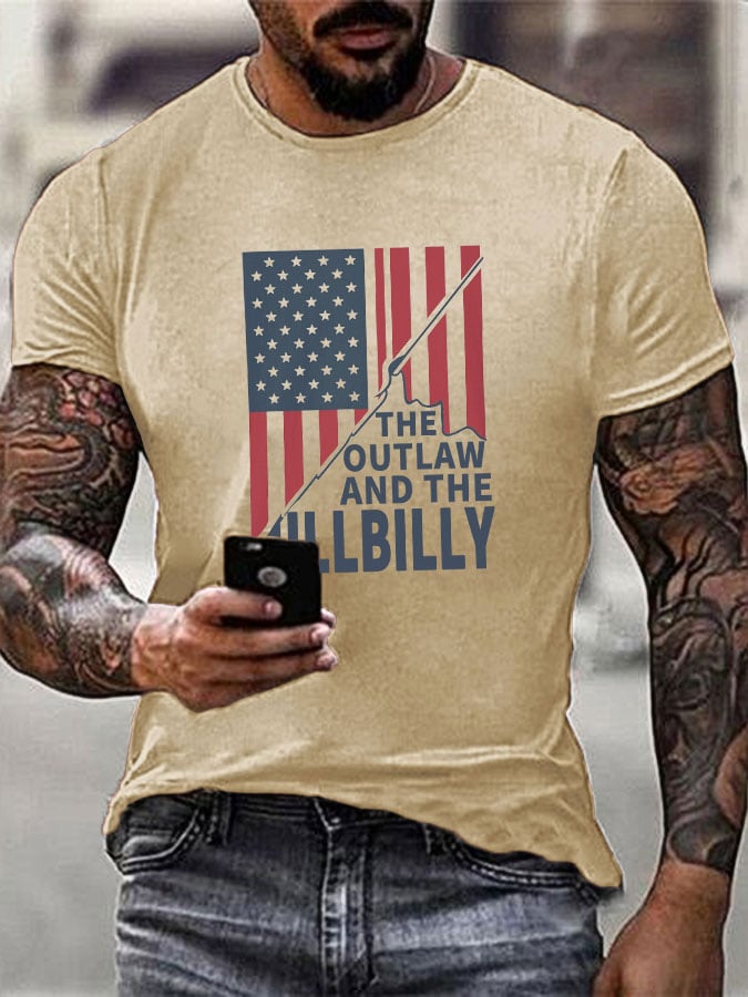 Men's "The Outlaw and The Hillbilly" Print T-Shirt