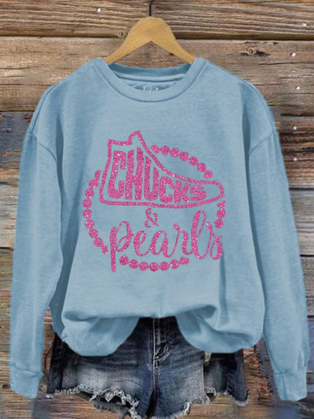 Women's Chucks&Pearls Printed Sweatshirt