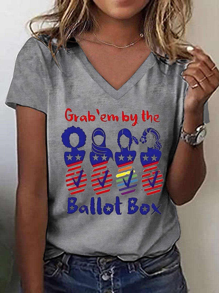 Women's Grab'em By The Ballot Box Print T-Shirt