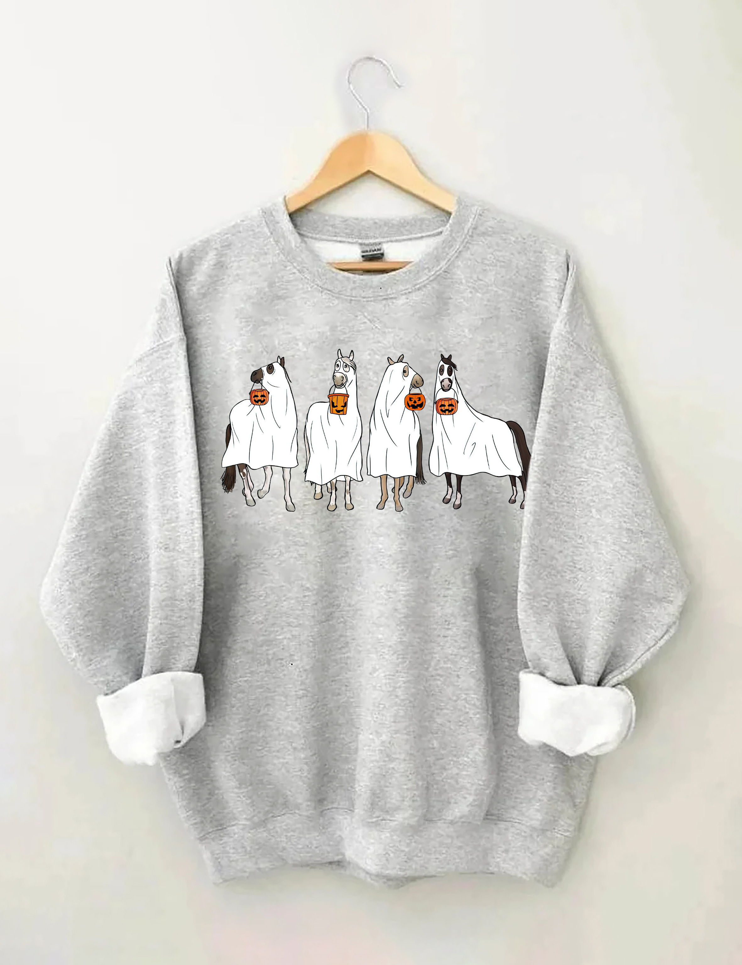 Halloween Horse Ghost Sweatshirt