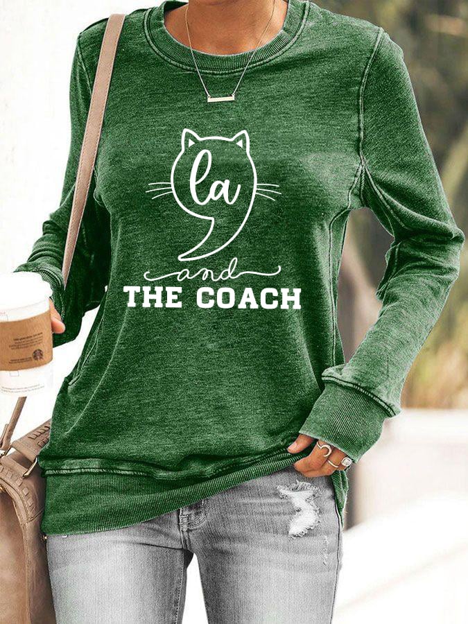 Women's 'La and The Coach' printed sweatshirt
