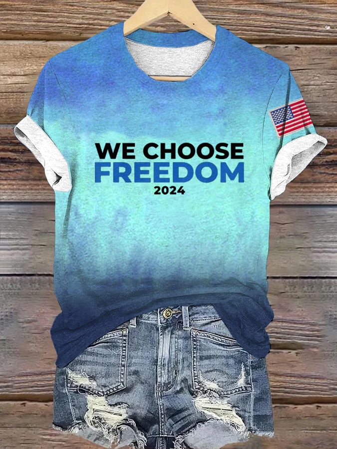 Women's We Choose Freedom Print Shirt