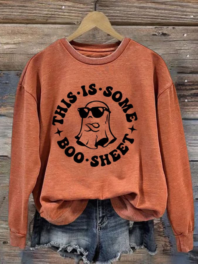 Women's This Is Some Boo Sheet Print Sweatshirt