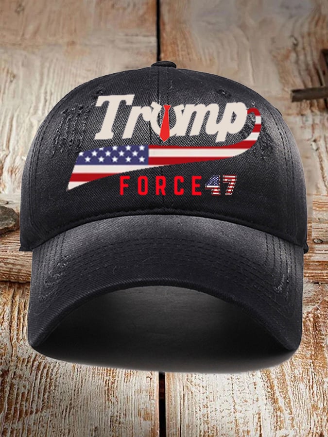 American Flag 47 Printed Baseball Cap