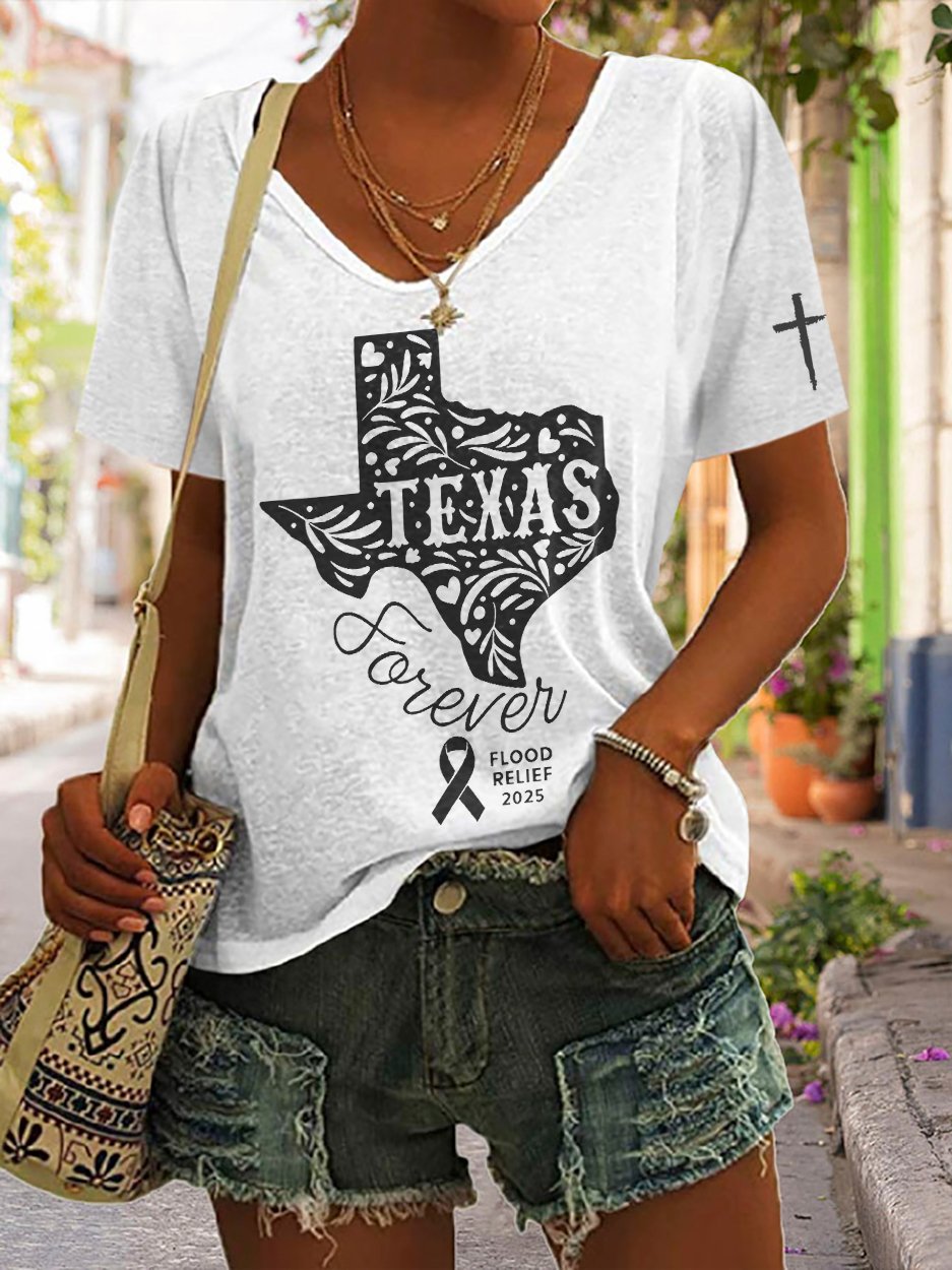 Women's Texas Forever Flood Relief 2025 Print T-Shirt