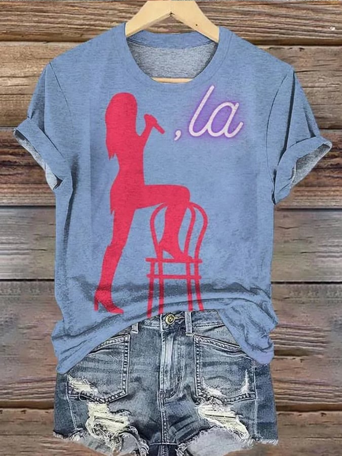 Women's Swiftie Fan Comma La Print T-Shirt