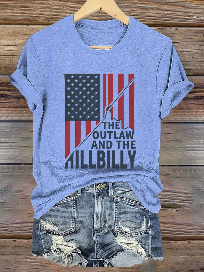 Women's "The Outlaw and The Hillbilly" Print T-Shirt