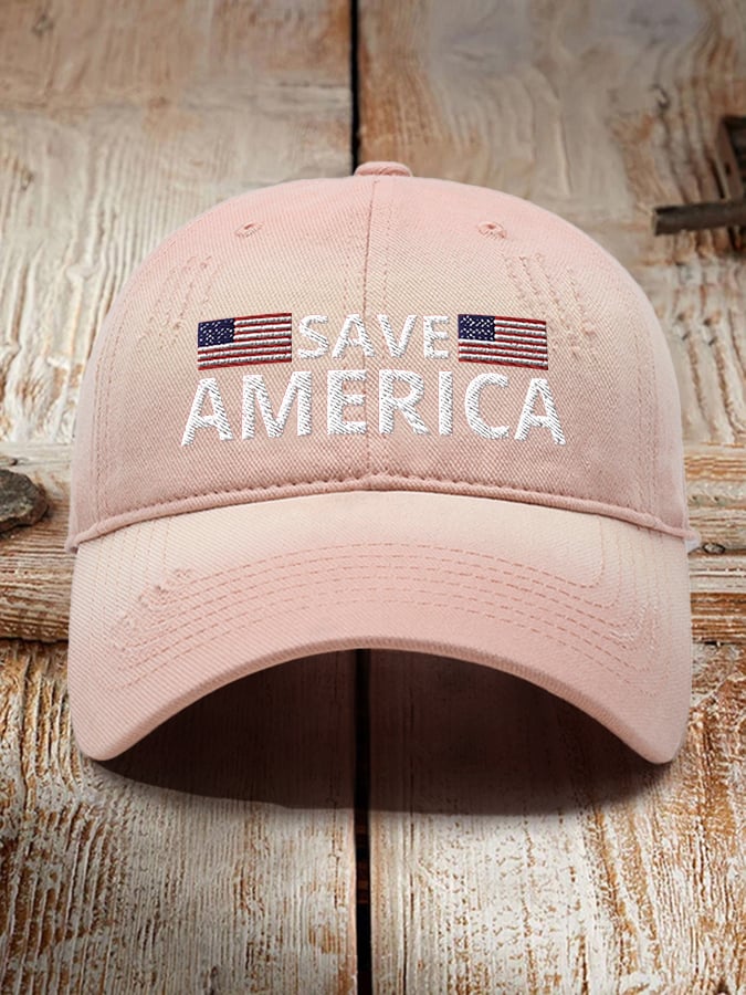 Retro Save America Printed Baseball Cap