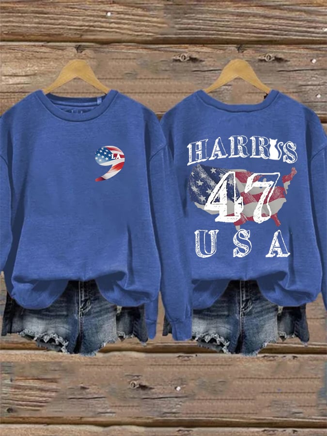 Women's 2024  USA  Print Sweatshirt