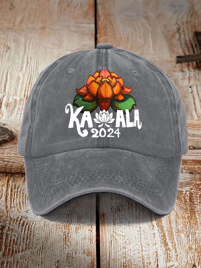 Lotus For Potus2024 Printed Casual Unisex Hat