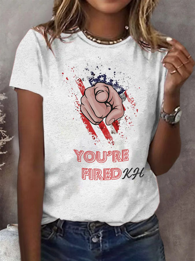 Women'S You're Fired! Printed T-Shirt