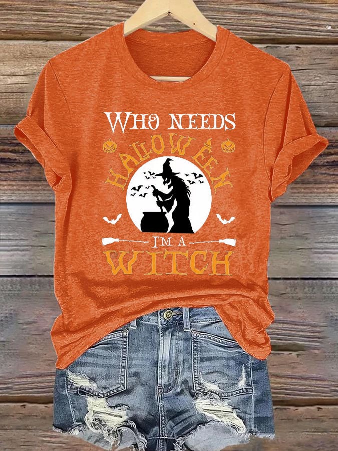 Women's Halloween Printed Casual T-Shirt
