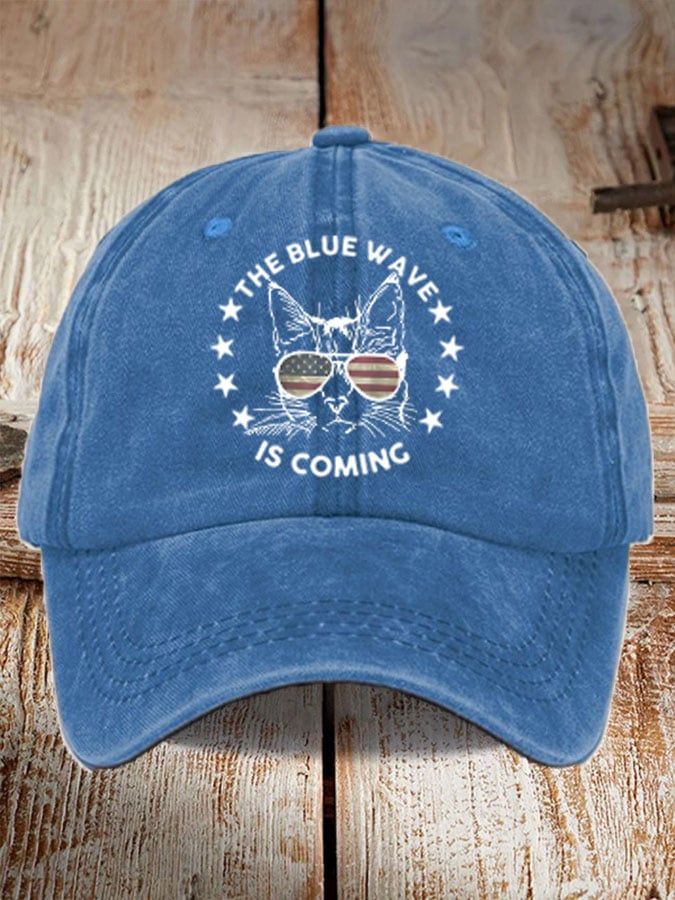 Unisex The Blue Wave Is Coming Print Baseball Cap