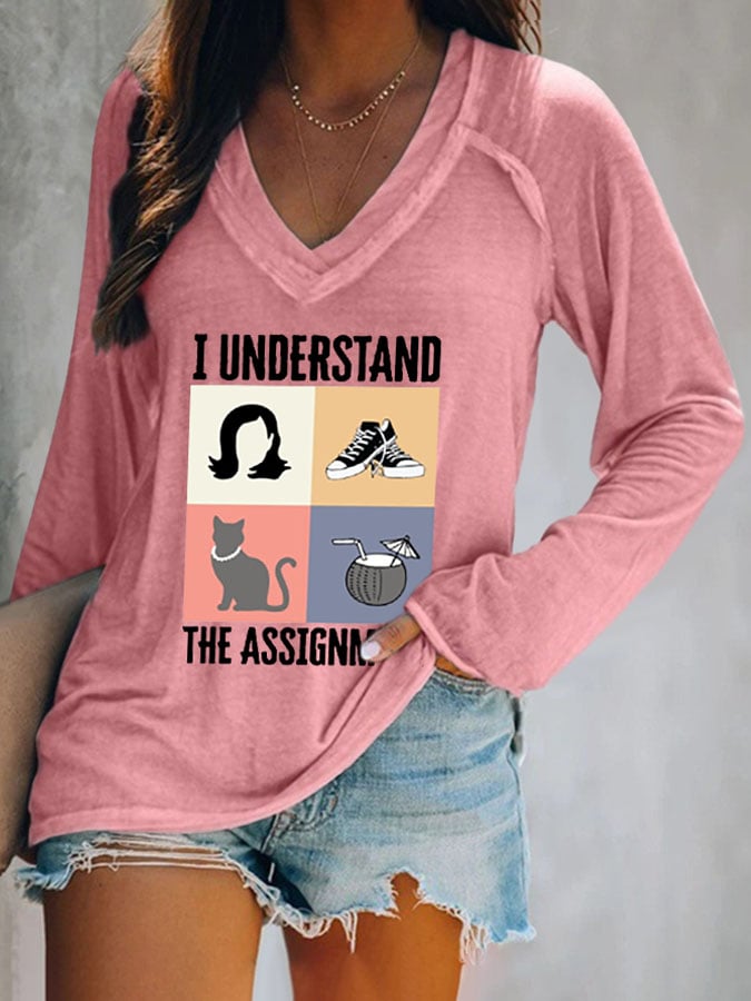 💙VOTE BLUE💙Women's KAMALA  Print Casual Long Sleeve T-Shirt