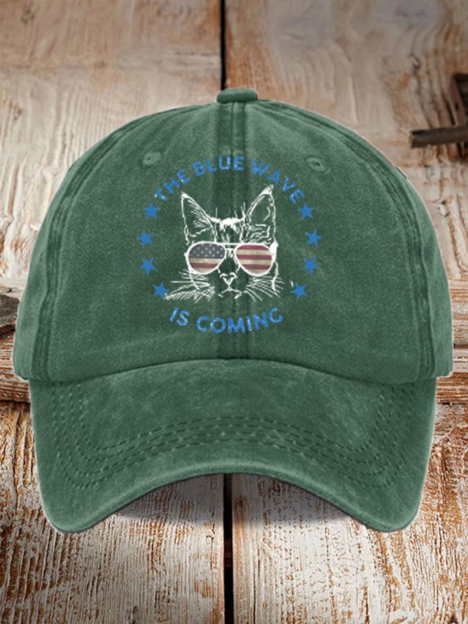 Unisex The Blue Wave Is Coming Print Baseball Cap