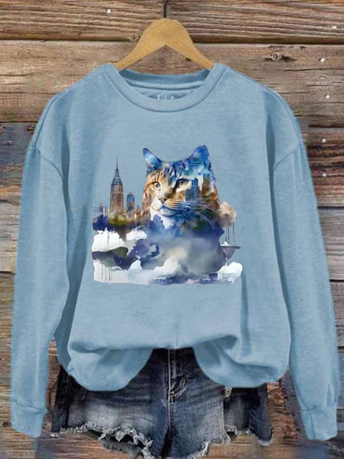 Women's La Cat 2024 Print Casual Sweatshirt