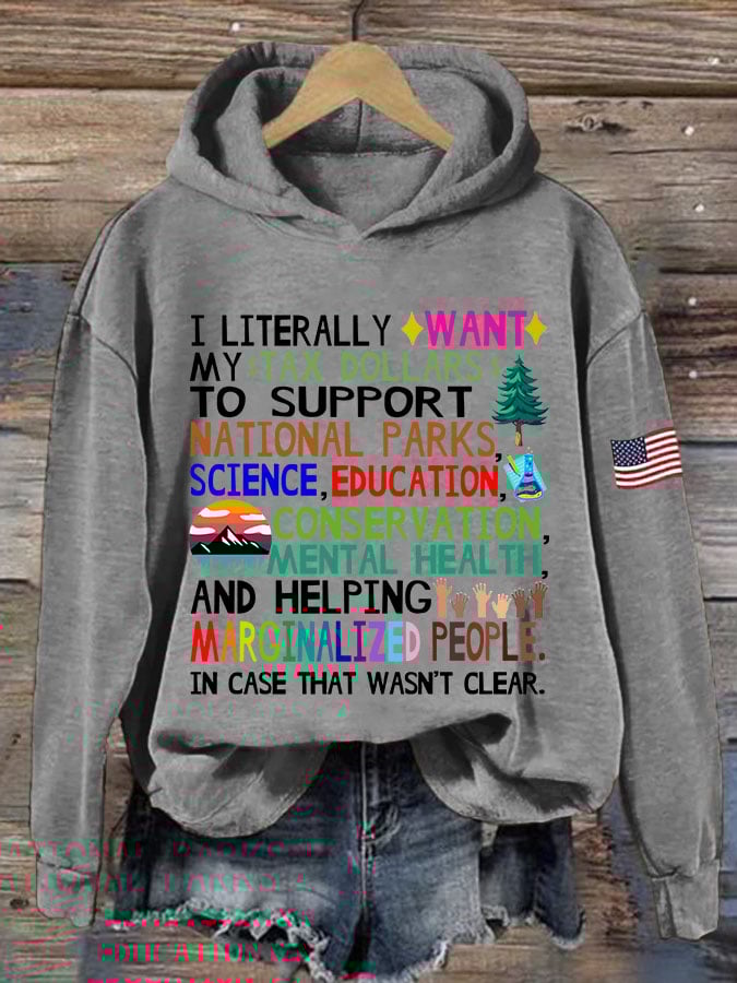 Women's Support National Parks Printed Hoodie