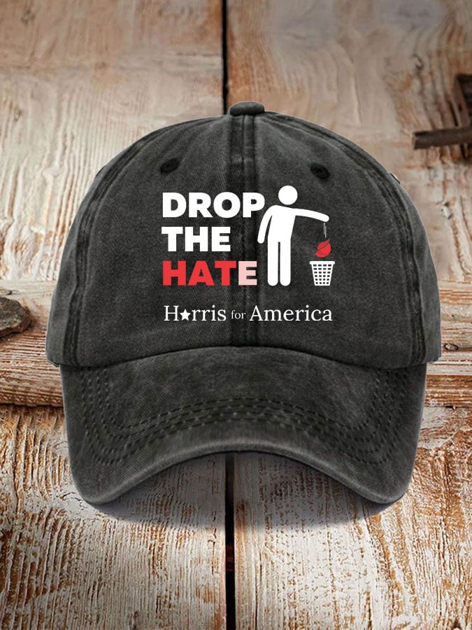 Drop The Hate Printed Casual Unisex Hat