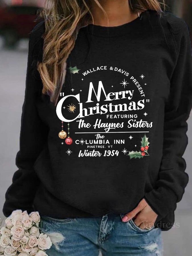 Women's Merry Christmas Print Casual Sweatshirt