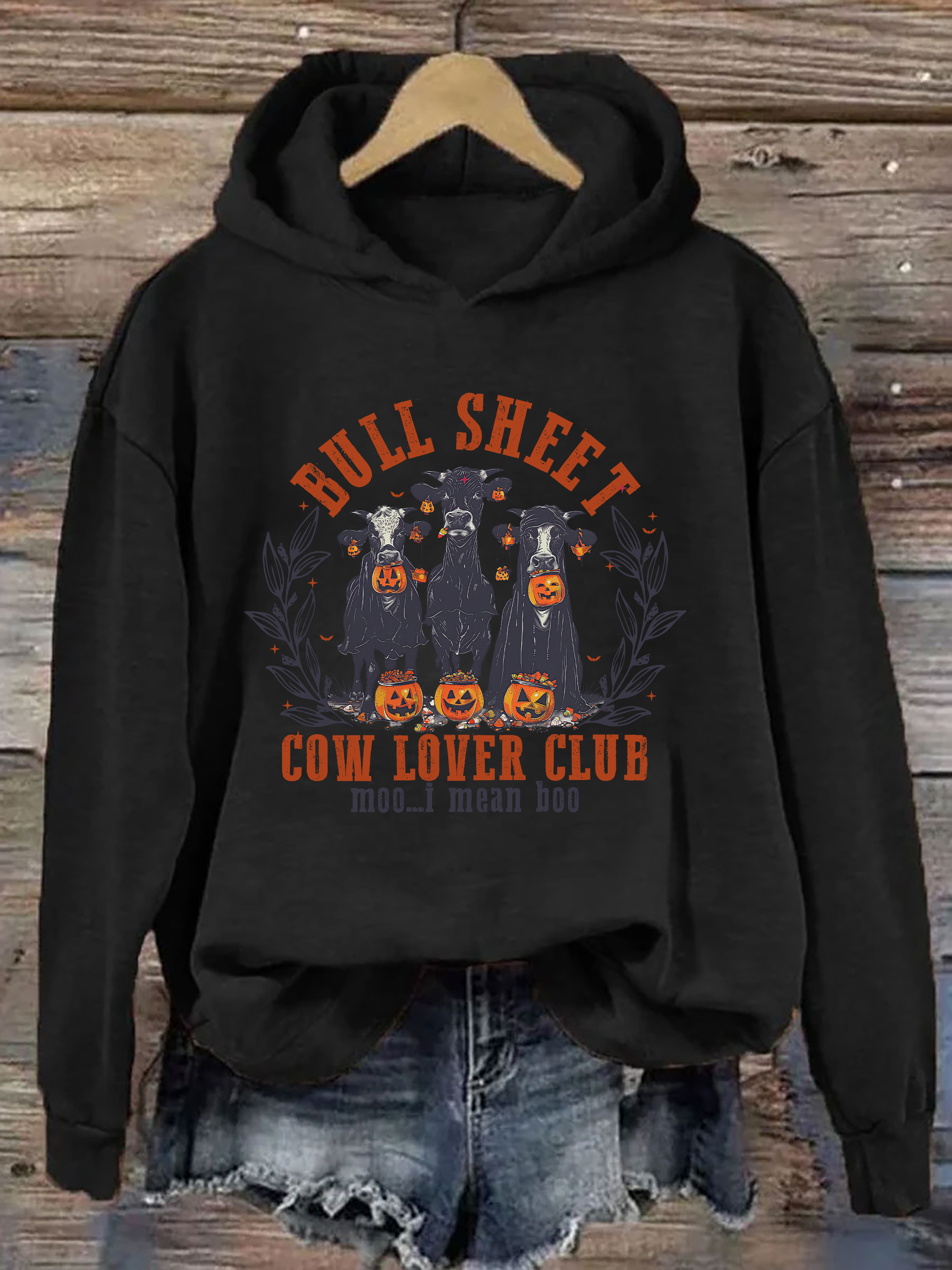 Bull Sheet Cow Lover Club Hoodie