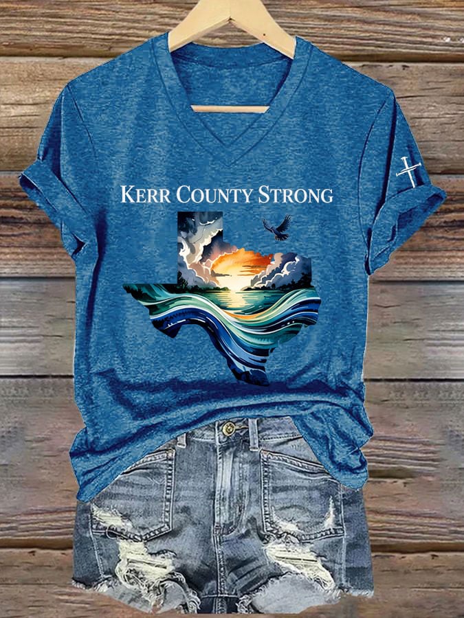 Women's Texas Spirit KERR COUNTY STRONG Print T-shirt