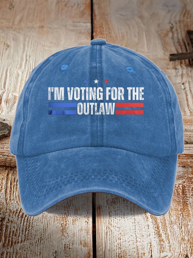 Unisex I'm Voting for the Outlaw Print Baseball Cap
