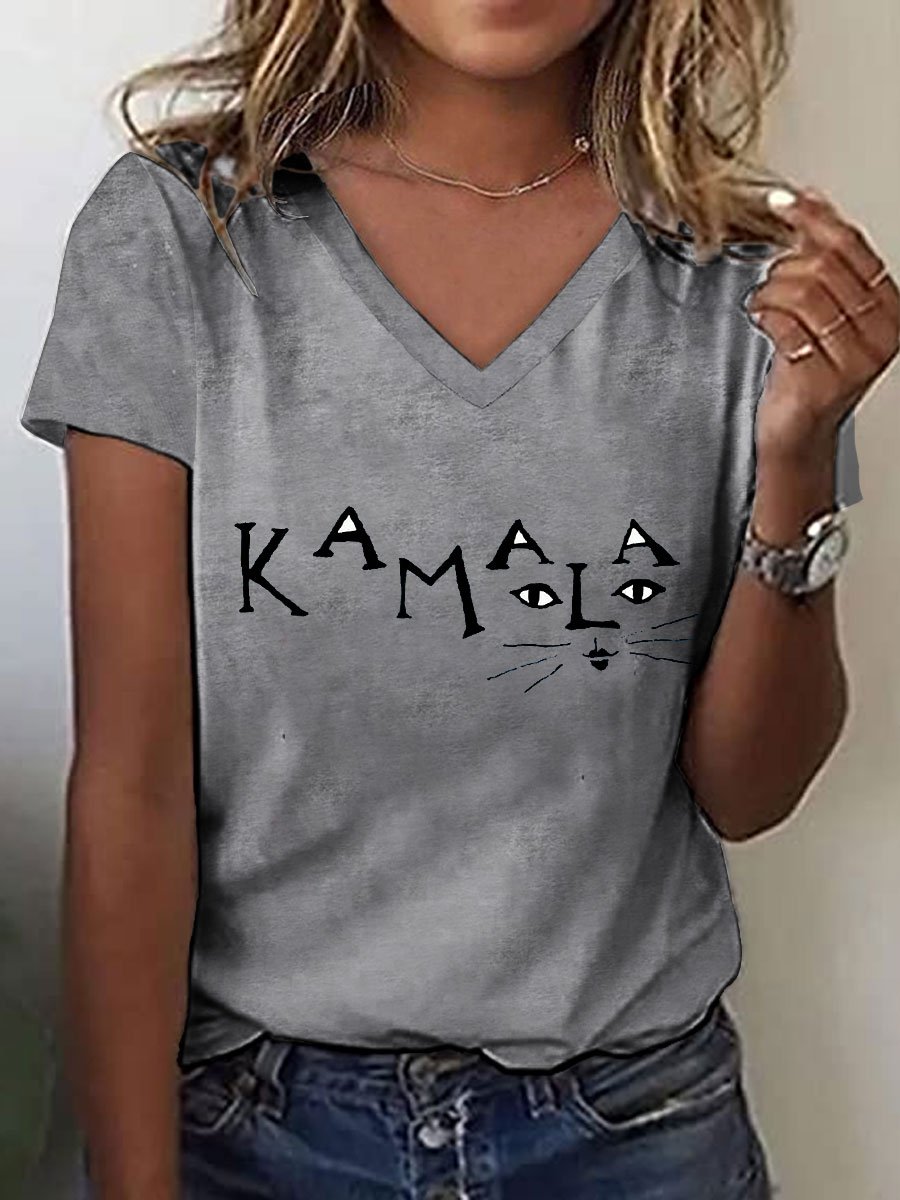 Women's Cat Comma La Print T-Shirt