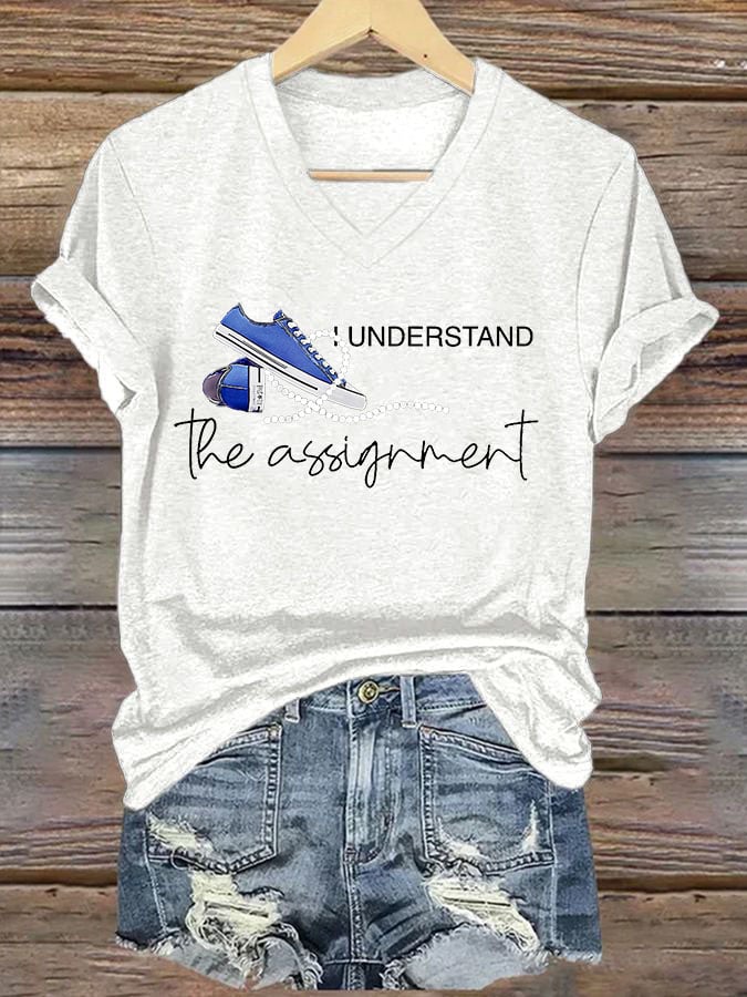 Women'S I Understand The Assignment Printed T-Shirt