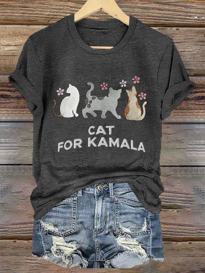 💙VOTE BLUE💙Women's Cat Ladies For La Print T-shirt