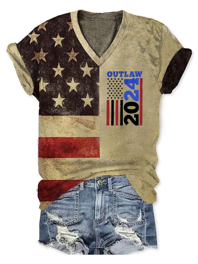 Women's I'm Voting for the Outlaw Print T-Shirt