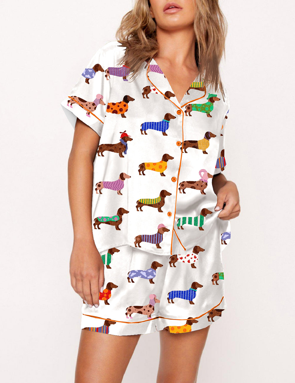 Women's Dachshund Cute Dog Pajama Set