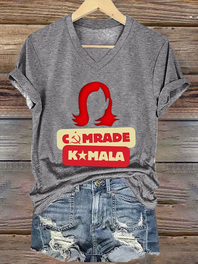 Women's Comrade Kmala Print Casual T-Shirt