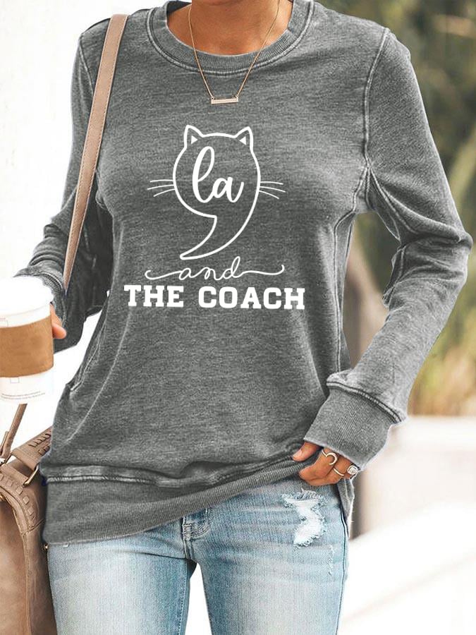 Women's 'La and The Coach' printed sweatshirt