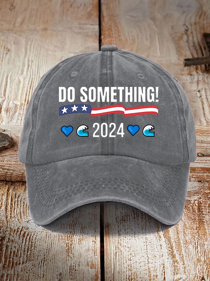 Unisex Blue Wave Do Something 2024 American Flag Hat