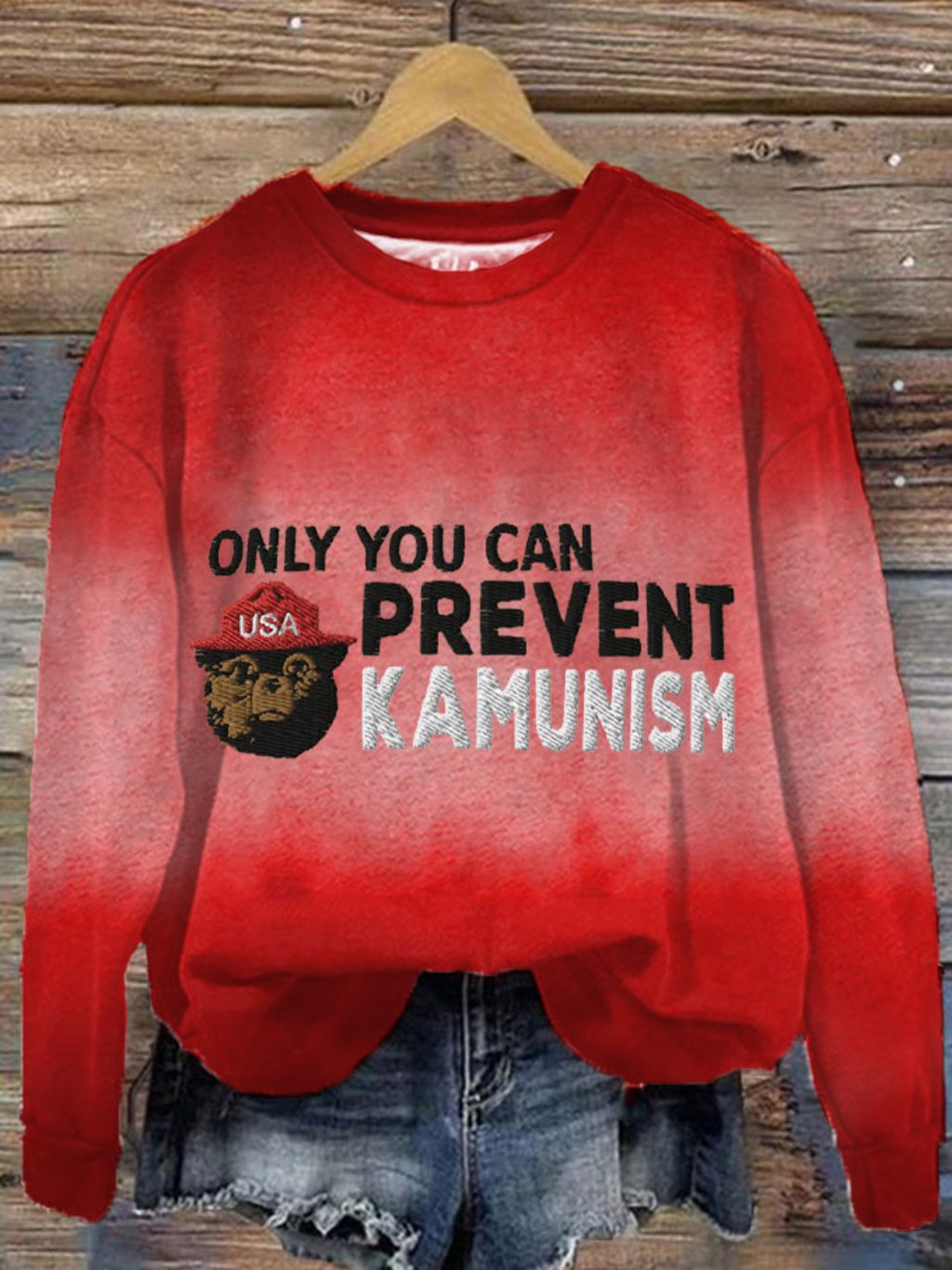 Women's Only You Can Prevent Kamunism Printed Sweatshirt