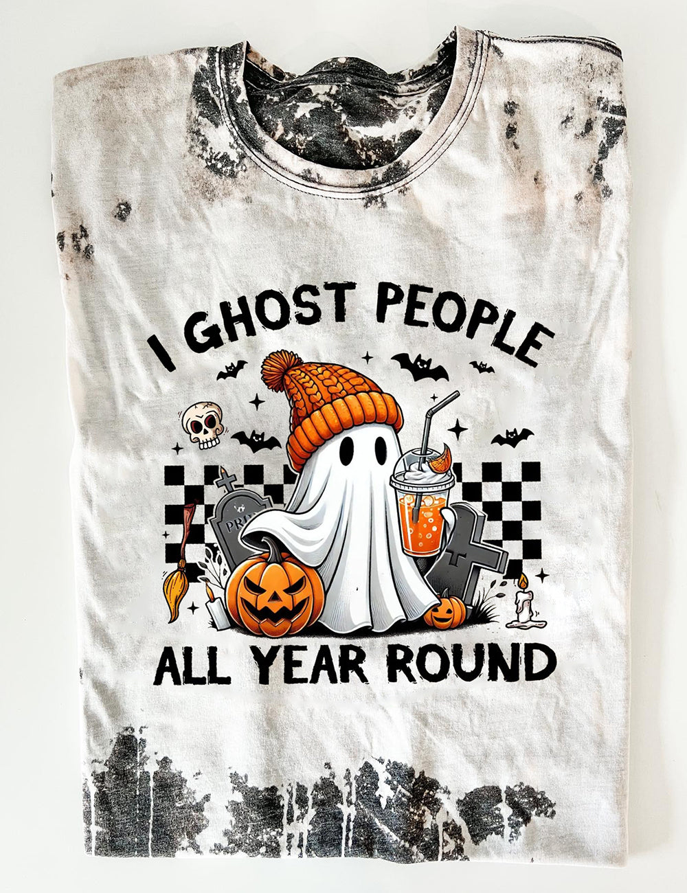 Women's I Ghost People All Year Round Print T-Shirt