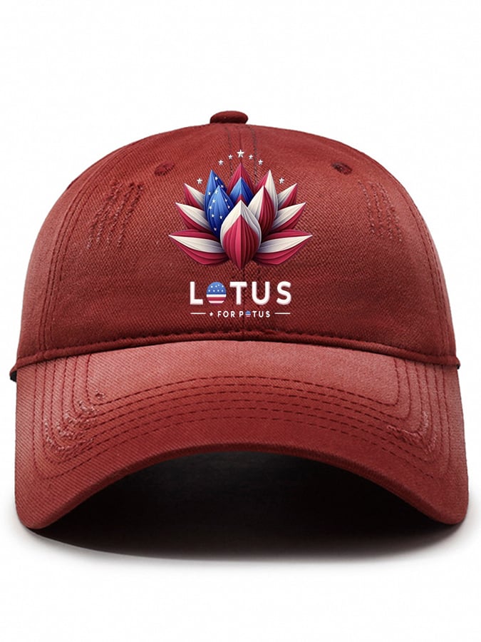 Unisex Lotus For Potus Print Baseball Cap