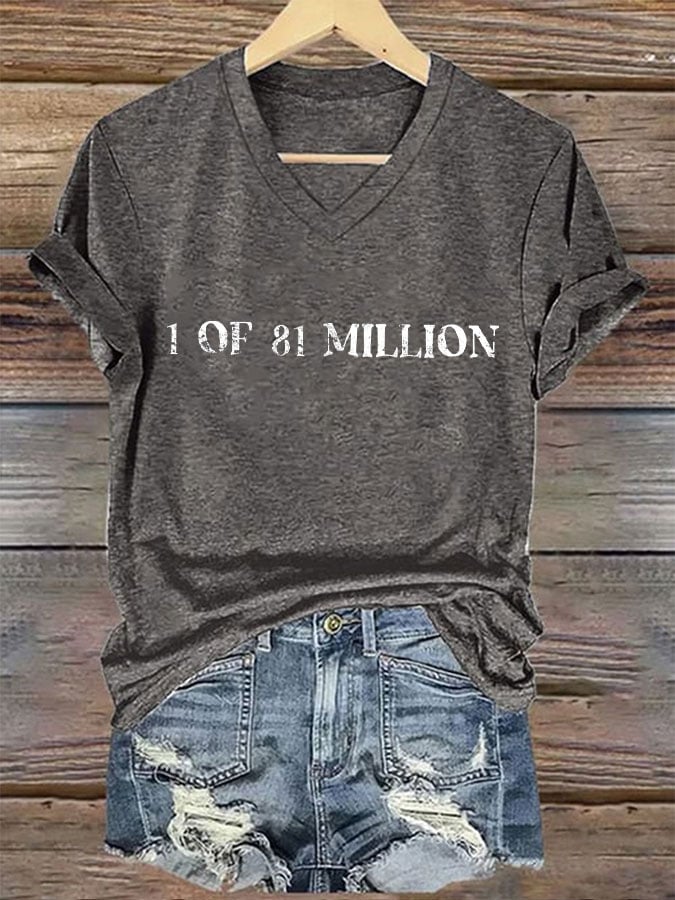 Women's 1 of 81 Million Print T-Shirt