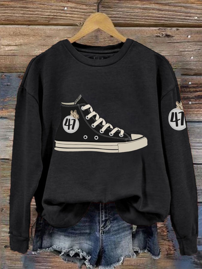 Women's 47 canvas shoes sweatshirt